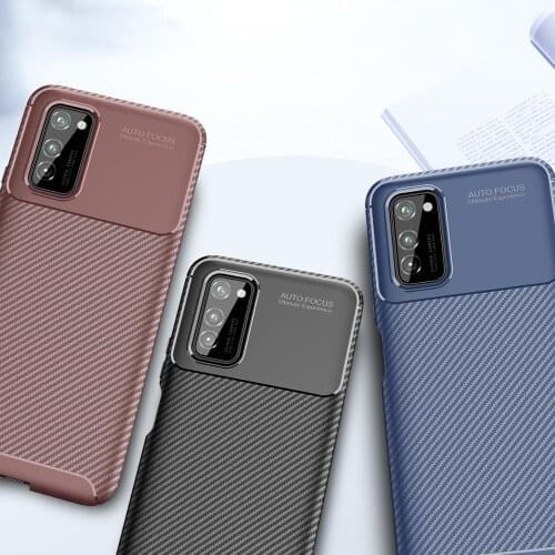 Shockproof Phone Case for Huawei Honor V30 Case Silicone Carbon Fiber Cover for Huawei Honor V30 Pro Case V30 Telephone Cover