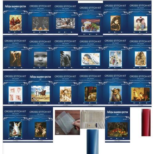 Cross-Stitch christmas girl cross stitch set Needlework 14CT Unprinted DMC DIY Cross Stitch Kits Handmade Arts Wall Decor