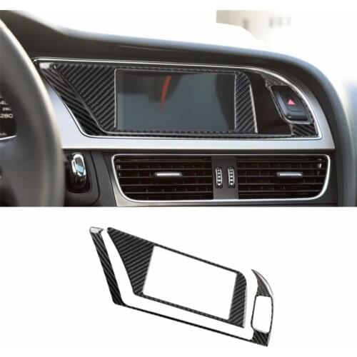 Car Styling For Audi A4 B8 A5 2010-2016 Center Console Navigation Screen Panel Warning Lamp Frame Decoration Sticker Trim