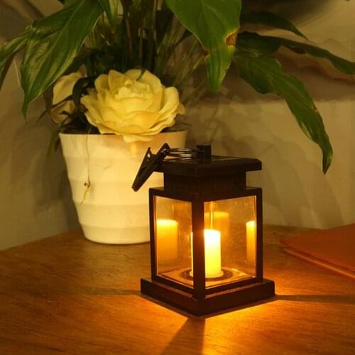 Camping Solar Candle Lantern Rainproof LED Garden Light Flameless Candle Outdoor Lighting Fishing Hanging Lamp