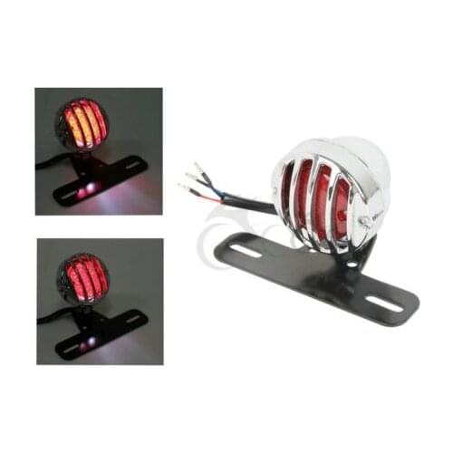 12V Tail Light Brake Lamp License Bracket For Harley Dyna Bobber Chopper New
