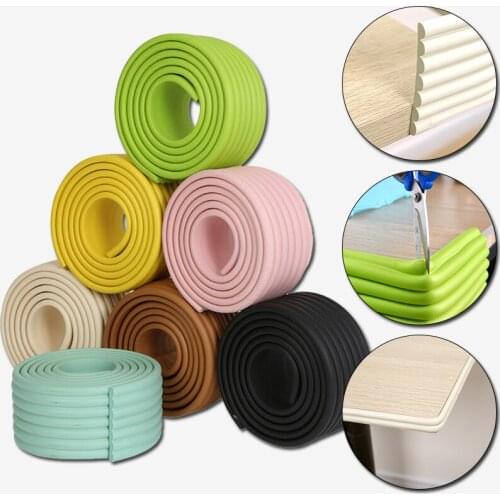 2m Baby Safety Bumper Strip Protection From Children DIY Corner Protector Safe Table Desk Furniture Edge Guard Foam Protection