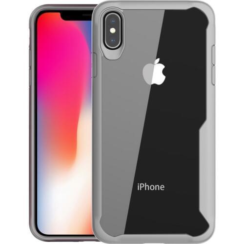 10pcs Case For iPhone XR XS MAX Back Cover TPU + HD Transparent PC Anti-knock Cases Phone Funda Capa