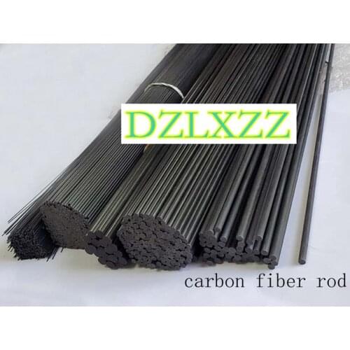 10PCS Carbon Fiber Rod Diameter 1/1.2/1.4/1.5/1.6/1.8/2/2.5/2.8/3/4/5/6mm Length 500mm For RC Airplane Matte Wholesale