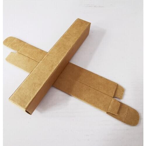 100pcs/lot 1.7x1.7x14cm White kraft Paper Box DIY Lipstick Perfume Essential Oil Bottle tube packaging boxes