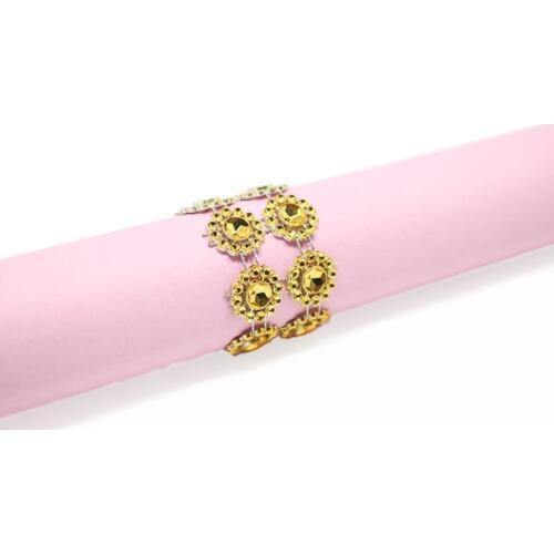 100Pcs/Lot Plastic Net Crystal Wrap Napkin Ring Sunflower Napkin Buckle Hotel Wedding Supplies European Style Home Chair Decor