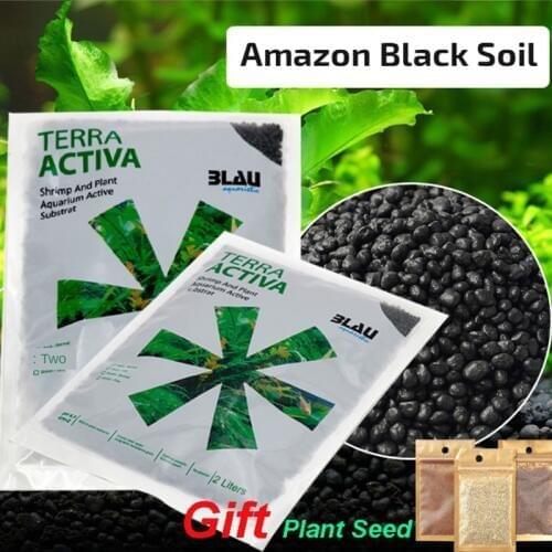 2L Aquarium Planted Substrate Sand, Soil Fertilizer Mud for Fish Tank Plants Care Freshwater