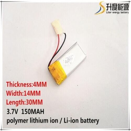 3.7V,150mAH,[401430] PLIB; polymer lithium ion / Li-ion battery for GPS,mp3,mp4,mp5,dvd,bluetooth,model toy