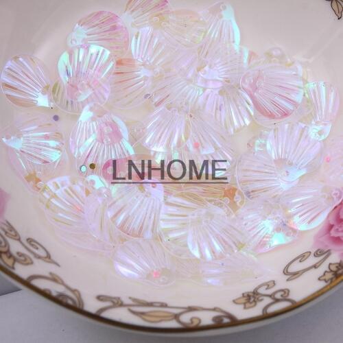 450pcs 13mm Large Shell Sequins Loose PVC Sequins for Crafts Sewing DIY Dance Dress Clothing Accessories Transparent AB