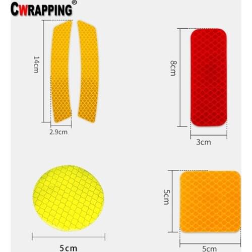 Car Tape Safety Reflective Warning Strip Self-adhesive Car Bumper Motorcycle Light Reflector Protective Vinyl DIY Wrap Stickers