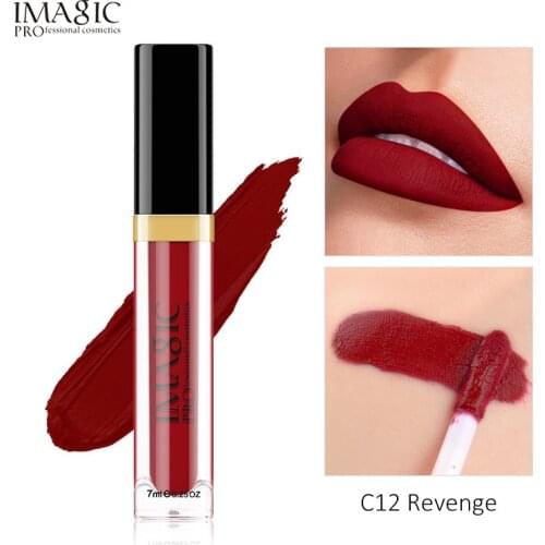 IMAGIC Velvet Matte lip Gloss not easy to Decolorize Long Lasting Lipstick lip glaze 12 Colors Beauty Makeup Cosmetics TSLM2