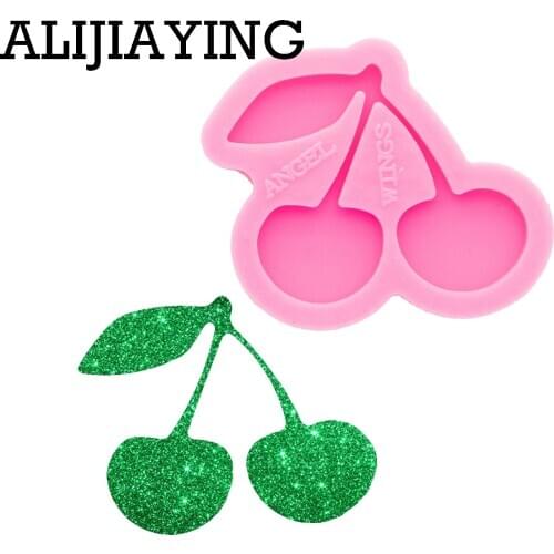 DY0337 Super Glossy Cherry Silicone Mold Epoxy Craft Molds DIY for Badge Reel Customize Resin Crafting Mould