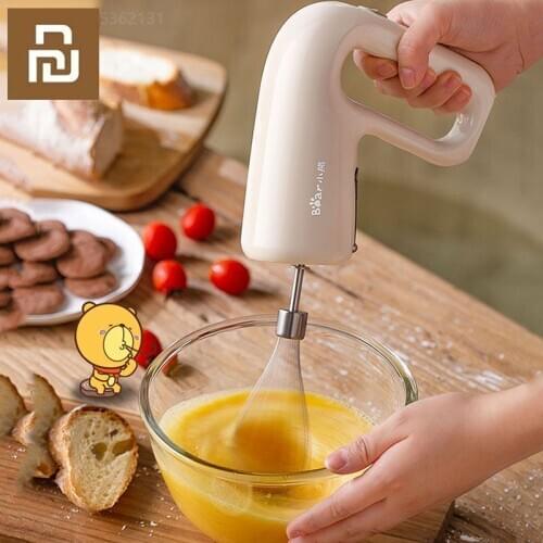 Youpin Bear Mini Hand Mixer Electric Food Blender 5 Speed Egg Beater Automatic Food Processor Kitchen Mini Manual Cooking Tools