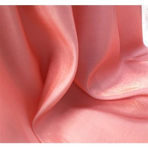 C629 Glossy Pink 100% Cotton Satin Sateen Summer/Autumn Thin Silky Feel Skin-friendly Dress Pajamas Career Suits Fabrics