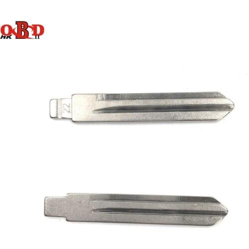 HKOBDII 10 pcs/lot Metal Blank Uncut Flip KD Remote Key Blade Type Remote Number 22# for Nissan for Opel