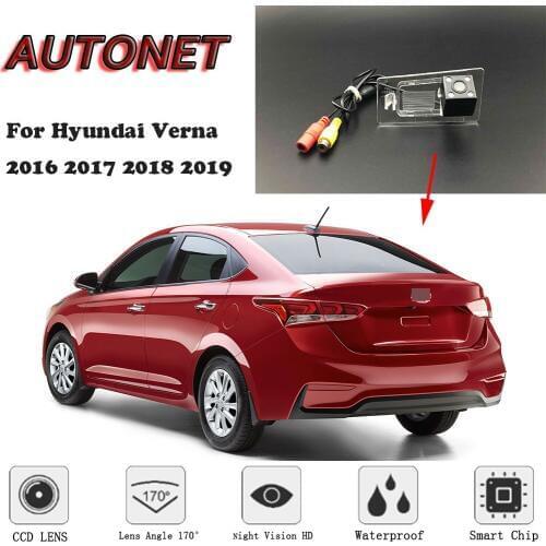 AUTONET Backup Rear View camera For Hyundai Verna 2016 2017 2018 2019 Night Vision/license plate camera/parking Camera