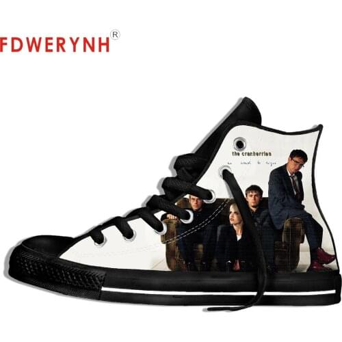 Mens Casual Shoes Canvas Casual Shoes The Cranberries No Need To Argue Unisex 3D Customize Pattern Color High Top Lace Up Shoes