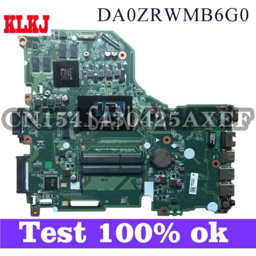 KLKJ DA0ZRWMB6G0 Laptop Motherboard For Acer Aspire E5-574G Original Mainboard I5-6200U GT920M-2GB