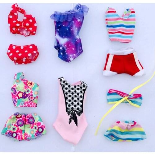 6 Style /Lot Doll Accessories Clothes For Barbie Game Girl' DIY Birthday Party Present Fashion Mini Swimsuits For Barbie Doll