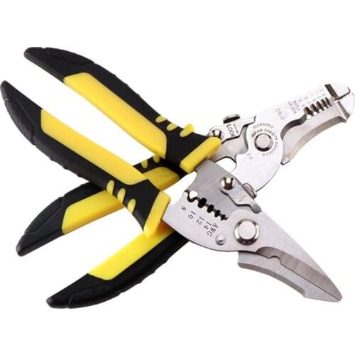 Multifunctional Wire Stripper Pliers Cable Cutter Crimping Stripping Hand Tool 875F
