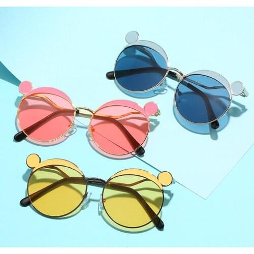 Fashion Cartoon Metal Frame Girls Kids Sunglass Boys Childrens Sunglasses For Children Cool Handsome