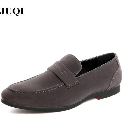 2018 New Men Casual Suede Leather Shoes Fashion Style Soft Moccasins Men Loafers High Quality Men Slip-On Shoes Flats Big Size
