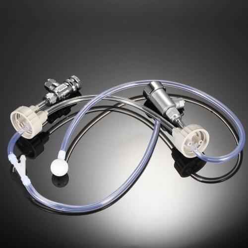 Aquarium DIY CO2 Generator System Kit with Pressure Gauge Steel Air Flow Adjustment ValveFish Tank Plant Necessity Accessory