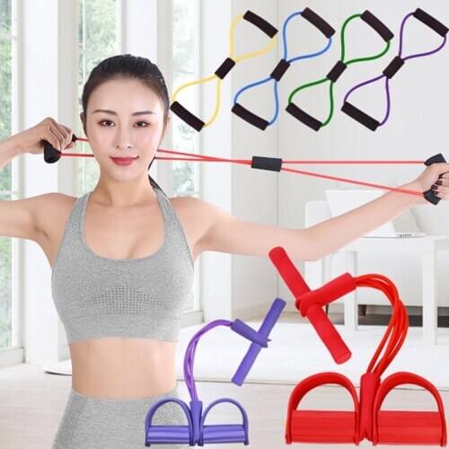 A Set Fitness Resistance Bands 8 Style Chest Expander Rope Workout Muscle Fitness Rubber Yoga Sports Exercise Gym Equipment