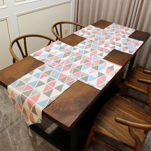 Table Runner Mat Cushion Modern Table Runner Geometric patterns Soft Comfortable For Home Wedding Party Decoration