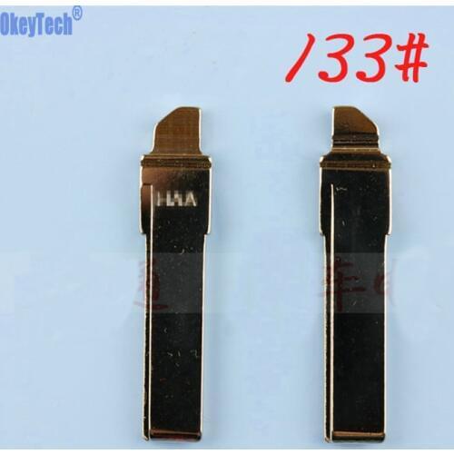 OkeyTech 10PCS HU66 Replacement Flip Folding Remote Key Blade #133 Uncut Blank for Volkswagen Golf 7 MK7 For Skoda Octavia A7