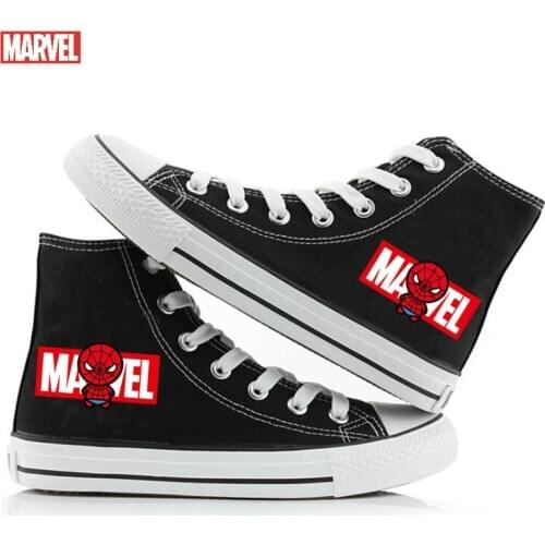 Marvel Avengers Superhero Canvas Shoes Men and Women Korean Breathable Couple Shoes Casual Shoes