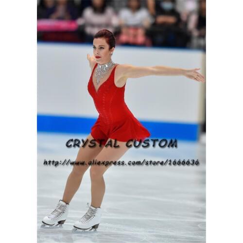 Girls Figure Skating Dresses Graceful New Brand Competition Figure Skating Dress Custom DR4002