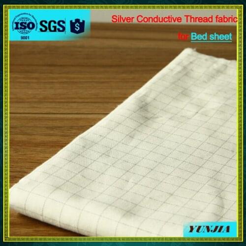 Conductive silver/cotton earth sheets fabric silver 109