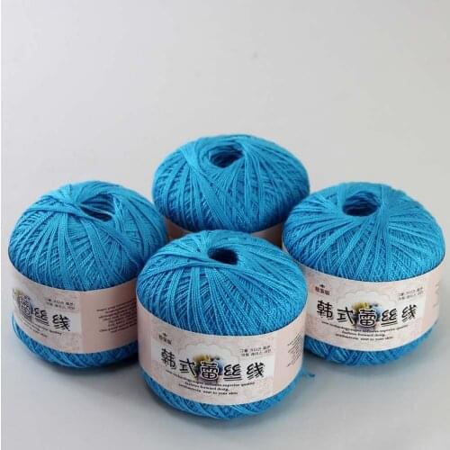 Free Shipping 4Balls X50g New Soft Hand Knitting High quality soft 100% Cotton Crocheted Yarn 16116-4 Royal Blue