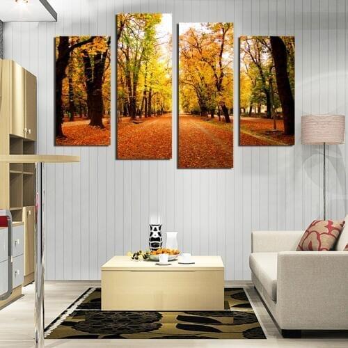 Romantic Nordic wood poster wall art picture for HD poster and gold red impression decorator TZ075