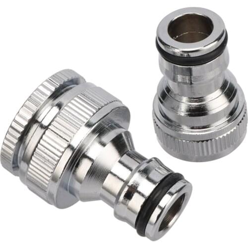 Garden irrigation 1/2" 3/4" Female Thread Nipple Connector water pipe fittings Steel Quick Connection Joints Pipe Fittings 1 Pc