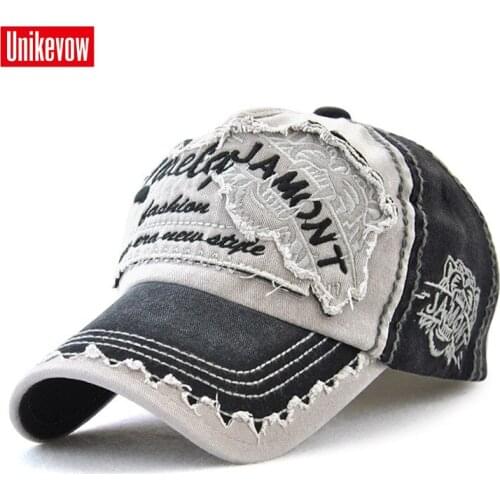 UNIKEVOW 100% cotton Tiger embroidery Cap For Men And Women High quality Baseball Cap Sports Leisure Hats Hip Hop Hats