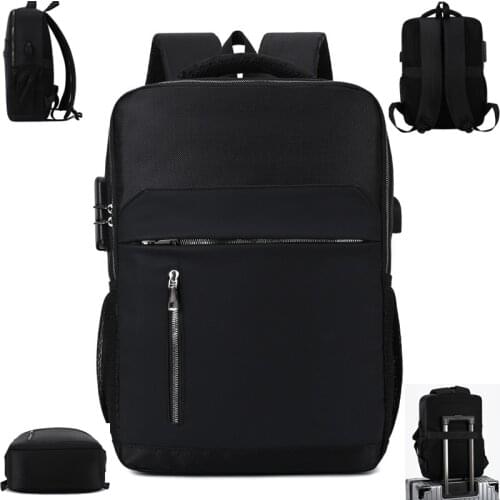 2021 Vintage College Student USB Backpack 15.6 Laptop Notebook Backpacks Safety Men Waterproof Rucksack Slim School Bag Teenager