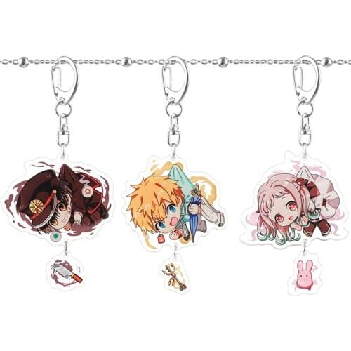 Yugi Amane Anime Chain for Pants Keychain Acrylic Man Key Chain Women Key Holder Keyring Kids Porte Clef Toilet Bound Hanako Kun