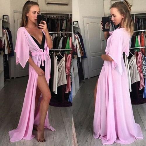 Brand New Female Beachwear Cover Up 6 Colors Bikini Cover Up Swimwear Women Robe De Plage Beach Cardigan Summer Cover-Ups