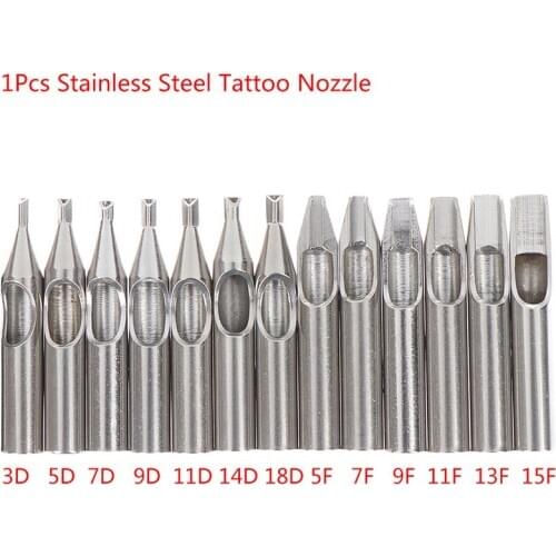 1PC New Arrival 304 Stainless Steel Tattoo Tips Kit Tattoo Nozzle Tips Diamond Tip For Tattoo Needles Permanent Makeup