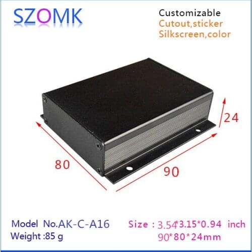 10 pieces, aluminum electronics control boxes 24*80*90mm aluminium enclosure electronics outlet enclosures, aluminum boxes