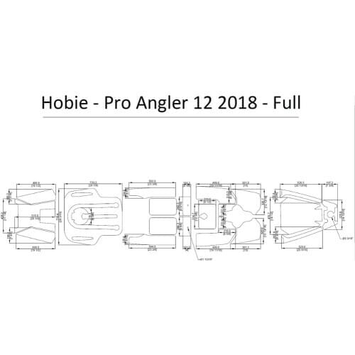 2018 Hobie Pro Angler 12 Full Kit Kayak Boat EVA Decking Mat Pads 1/4"