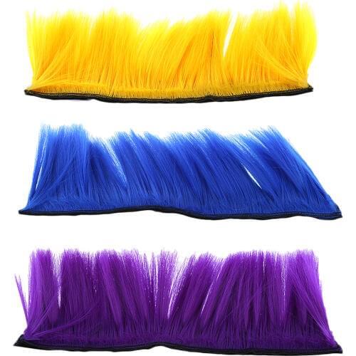 3pcs Motorbike Helmet DIY Accessories Mohawk Wig Costumes Hairpiece (Yellow + Purple + Blue)