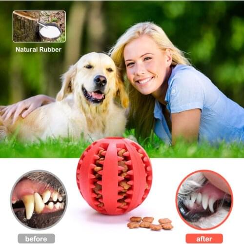 5/7CM Pet Toys Dog Toys Interactive Elasticity Ball Natural Rubber Leaking Ball Tooth Clean Ball Cat Dog Chew Interactive Toys