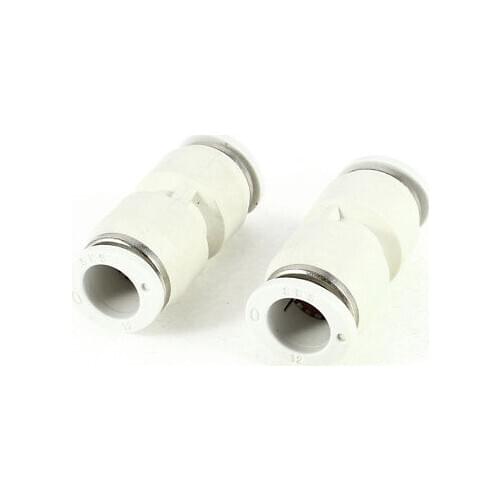 Air Pneumatic 12mm to 12mm Straight Push in Connectors Quick Fittings 2PCS