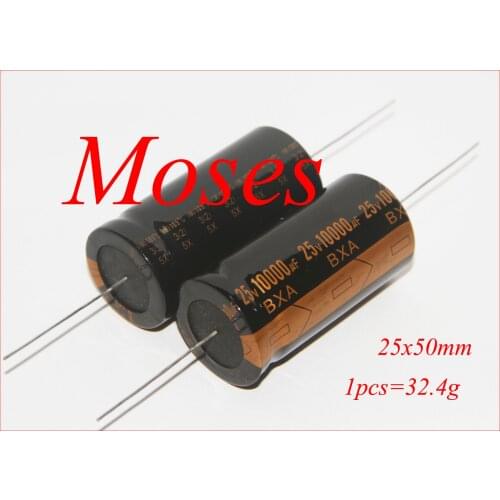 25v 10000uf Axial Audio Electrolytic Capacitor Capacitance 25x50mm +/- 20