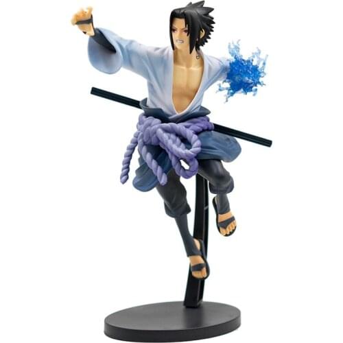 26Cm Naruto Anime Figurine Chidori Uchiha Sasuke Figure Battle Decoration Pvc Collection Models Toys Doll Gifts for Kids