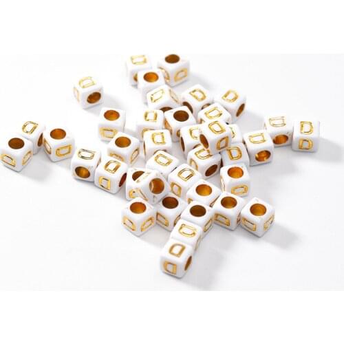 Diy26 Beads Handmade Beaded Material Plastic Acrylic Bead Ornament Accessories Square round Scattered Beads jewellery diy