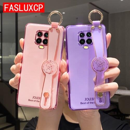 Luxury Plating Clock Wristband Phone Holder Case for Xiaomi Redmi Note 9 9S 8 7 9 9A 9C Mi 10 Lite 10T Pro Note 10 9 9T 8Lite A3